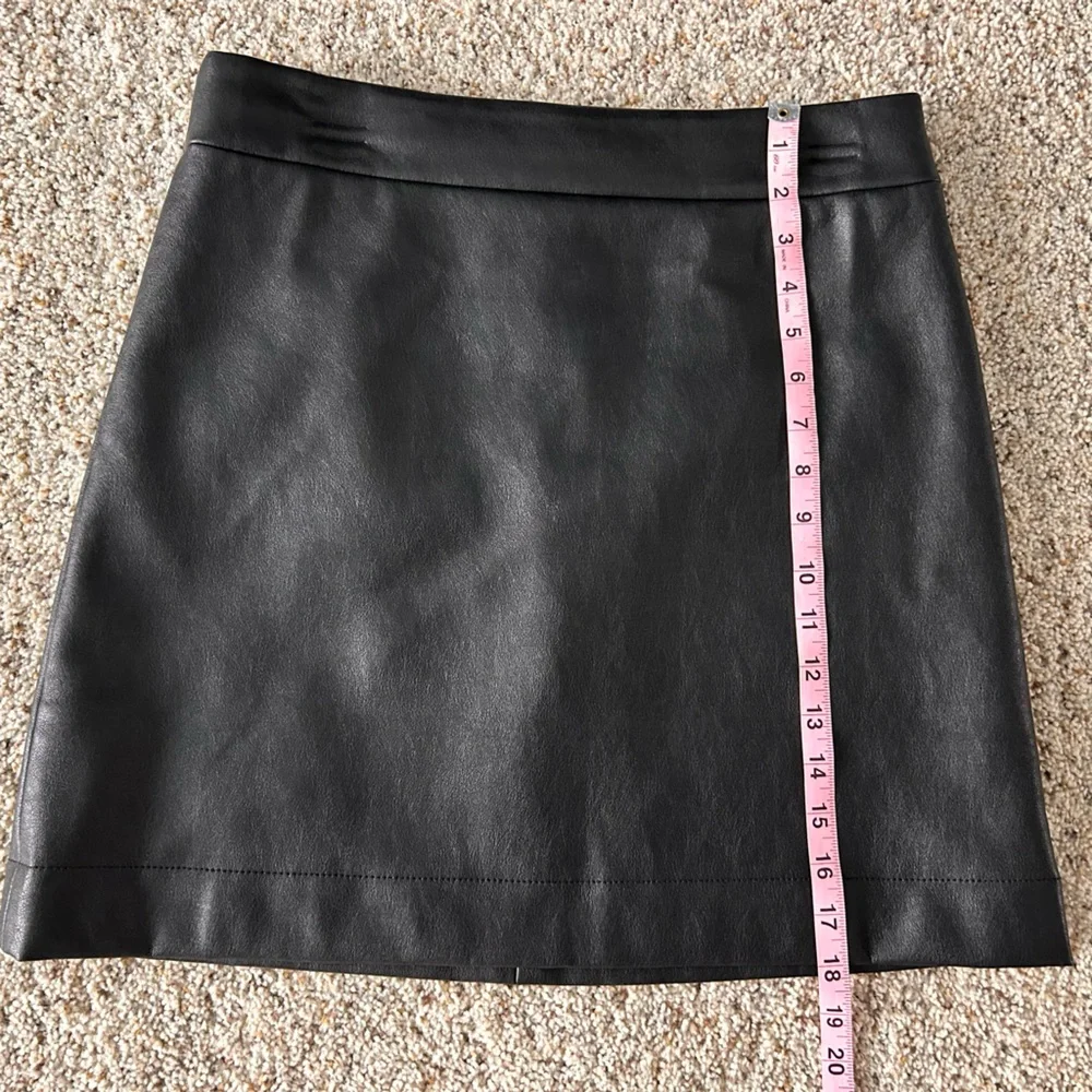 J. Crew Classic Faux Black Leather Skirt - Picture 5 of 5